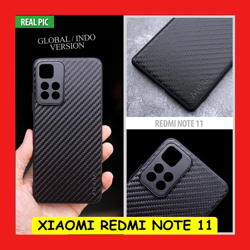 Xiaomi Redmi Note 11 - Full Carbon Fiber Hybrid Case Casing Cover