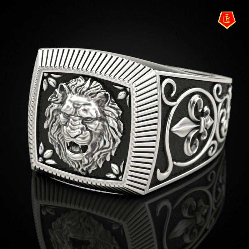 [Ready Stock]Classic Domineering Lion Ring for Men