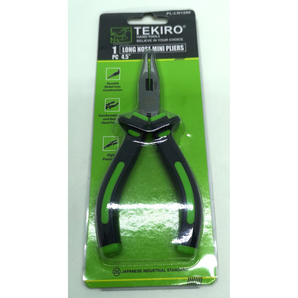 Tekiro tang lancip 4.5&quot; TEKIRO long nose mini pliers 4.5 inch Tekiro Tang Lancip 4 in PL-LN1289