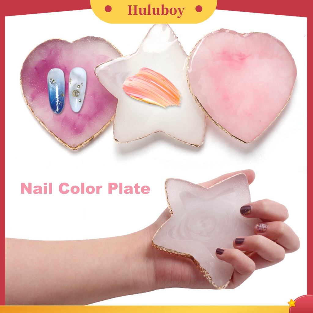 Huluboy Huluboy♡ Palet Display Warna Kutek Gel Bentuk Hati / Bintang Untuk Manicure