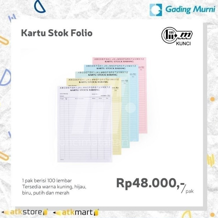 

Kartu Stok Barang Folio / Stock Card F4