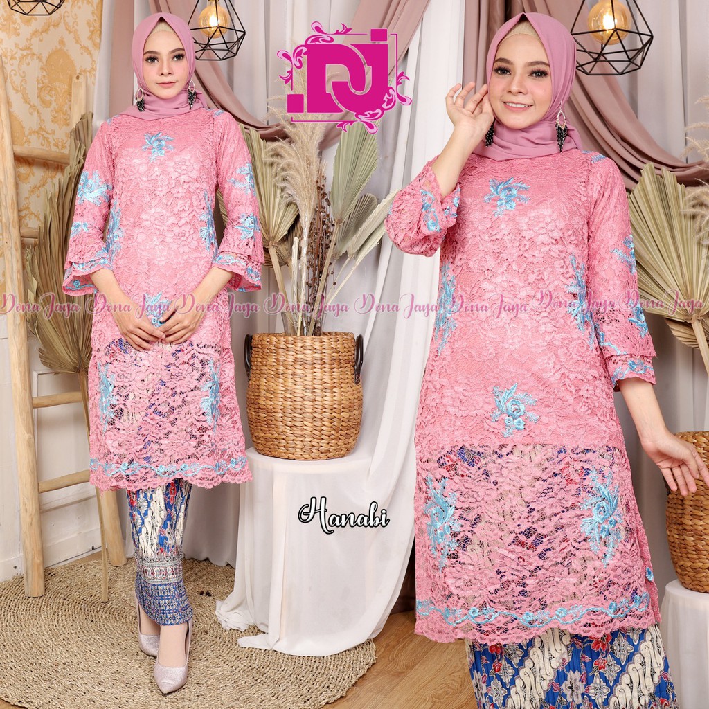 Stelan Kebaya Modern Hanabi Dua Pilihan Warna