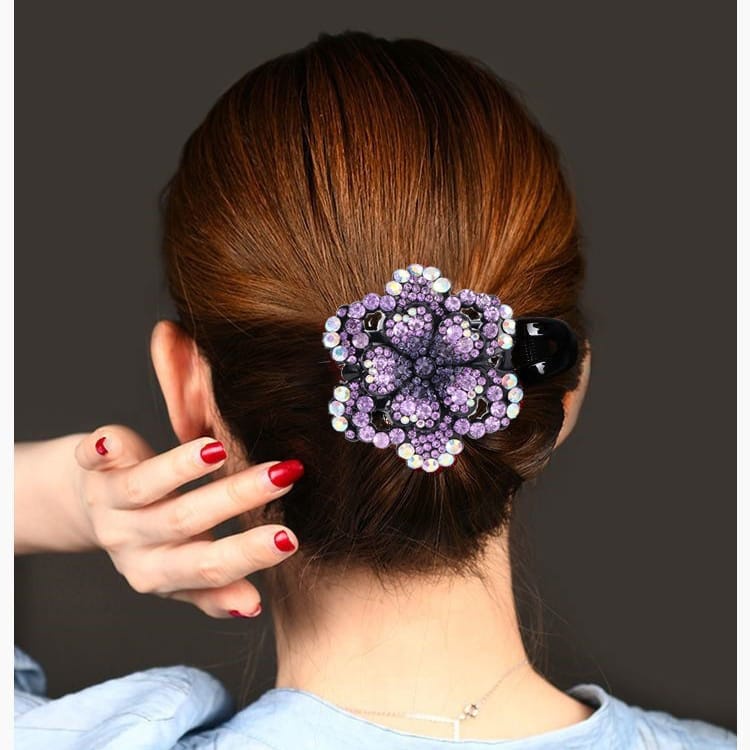 Jepit rambut korea elegan sanggul wanita premium full kresital original import