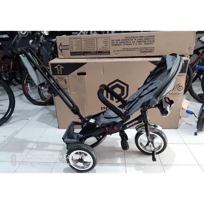 Sepeda Tiga Roda Tricycle Stroller Pacific LMX 809C Sepeda Anak Dorongan