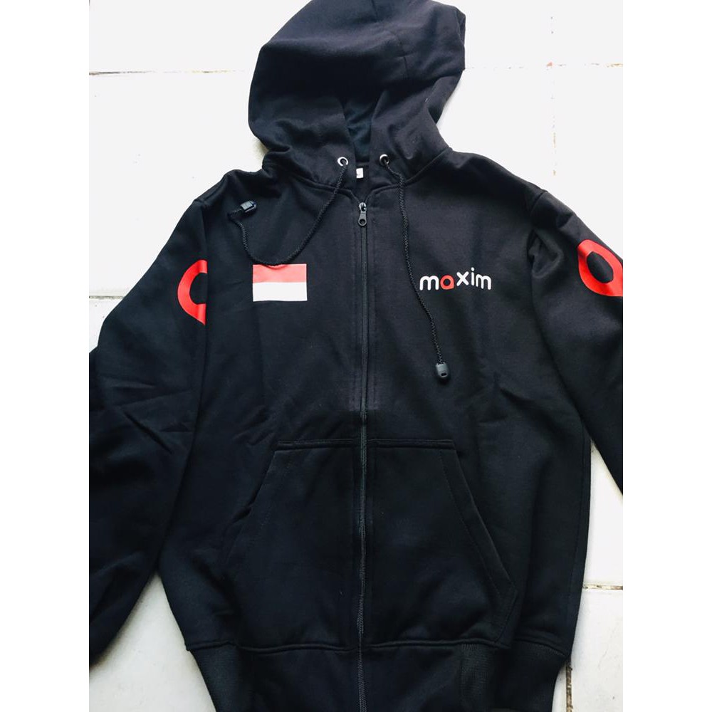 SWEATER OJOL ZIPPER HOODIE HITAM MAXIM MURAH BANGET