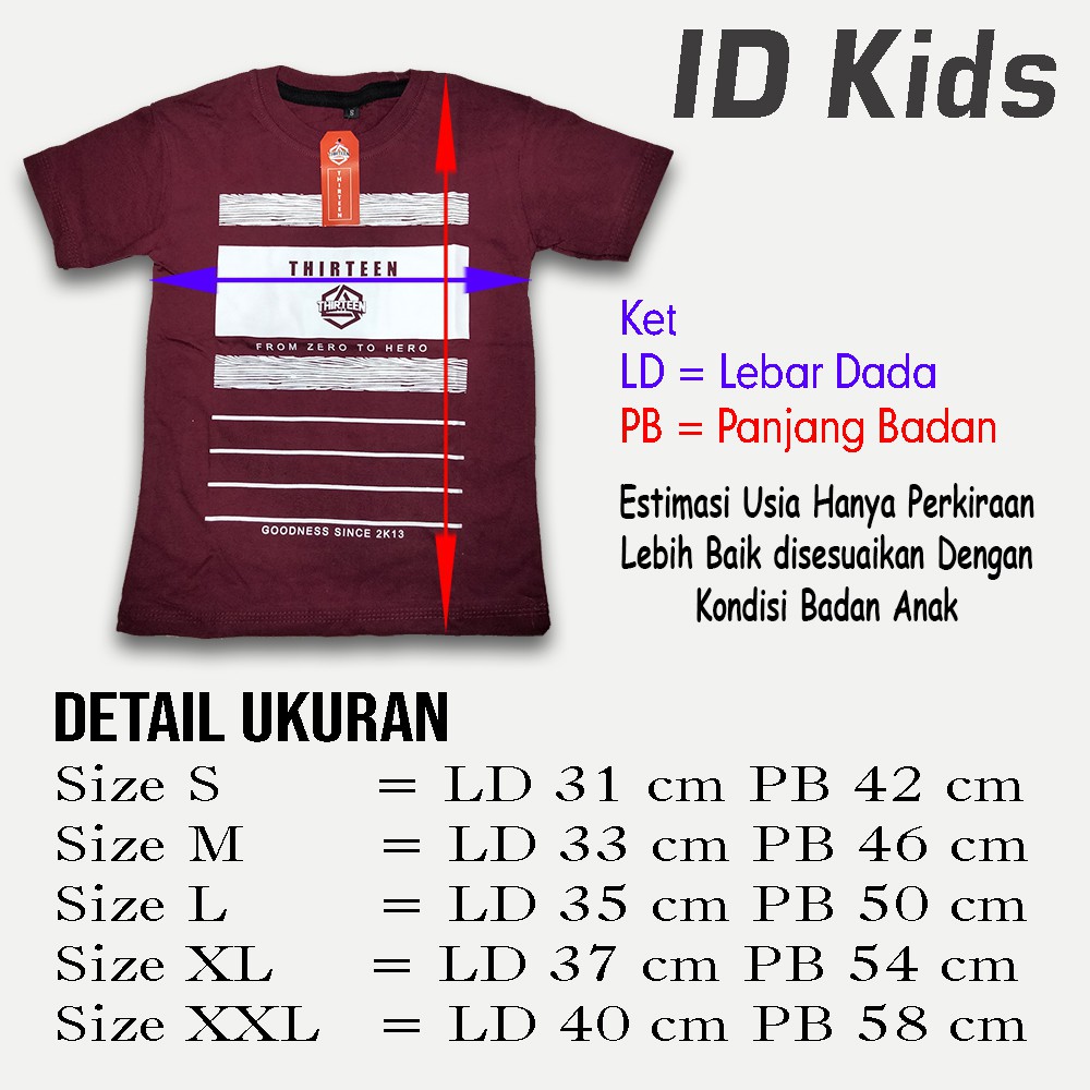 Kaos Ana Distro Thirteen Marun