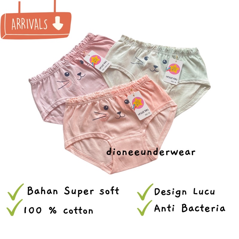 Celana Dalam CD Kancut Boxer Anak Perempuan Cewek 2-12 Tahun Kualitas Import CD Celana Dalam Anak