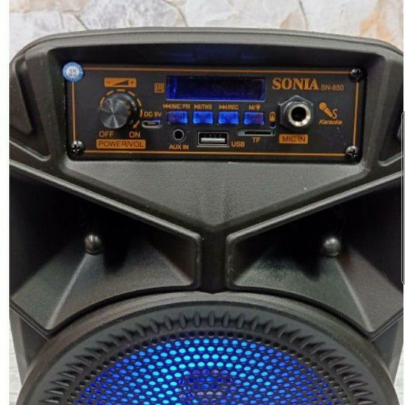 COD Speaker Bluetooth Sonia SN - 850 Bonus Mic + Remote / Speaker BT Super Bass