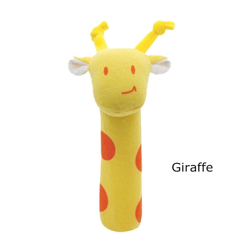 Mainan Bayi Tongkat Gigitan Genggam Bunyi Rattle Stick Baby Play Import Animal Hewan Kain Lembut