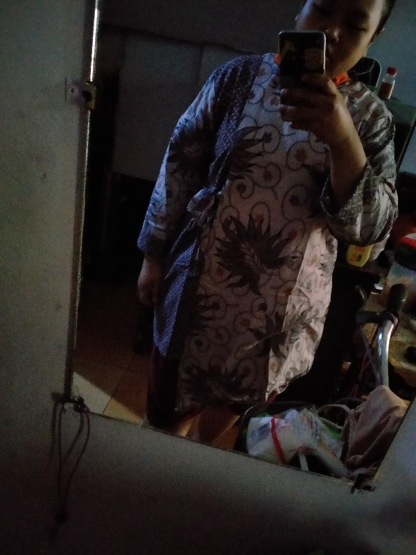 M-l-xl-xxl Batik Tunik Wanita Asj Sa Hrb026 Kenongo Pekalongan Sogan Tulis