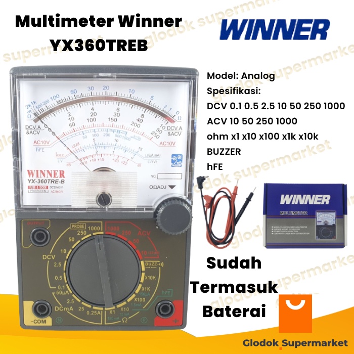 Multimeter Winner YX360TREB Multitester Analog YX-360TREB Tester YX 360 TREB Avometer