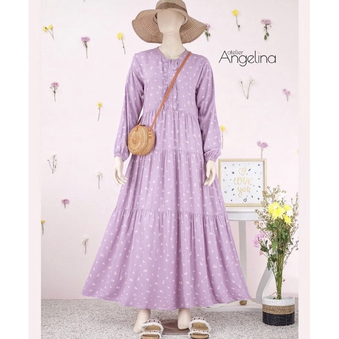 prelove atelier angelina bella dress tiny rose dusty purple size xs