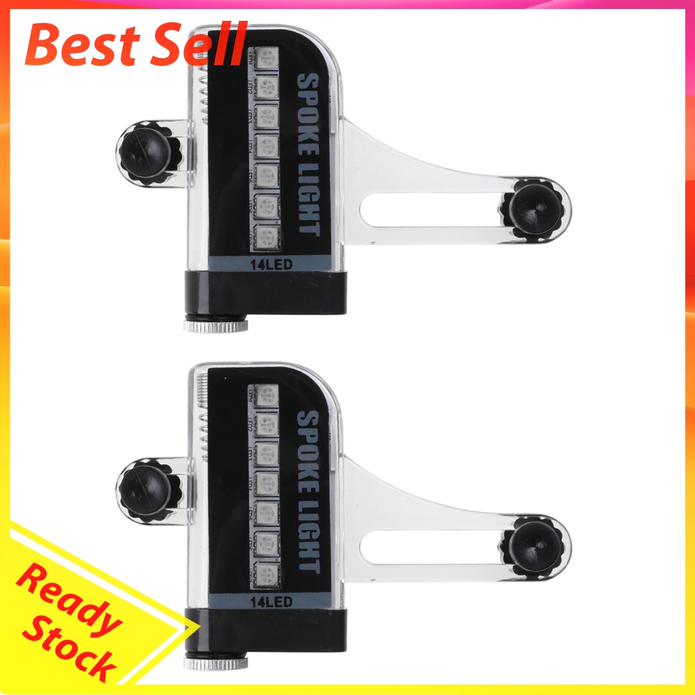 2pcs Waterproof Bicycle Spoke Light LED Mountain Bike Wheel Warning Lamp