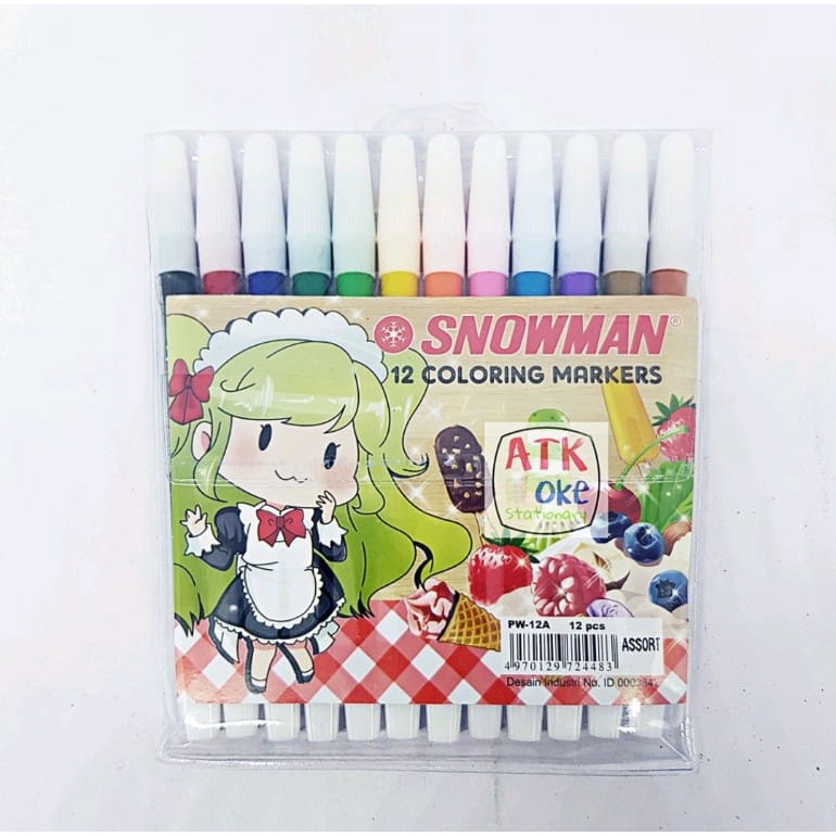 

SPIDOL SNOWMAN 12 WARNA