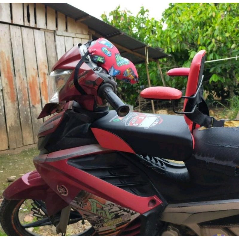 Tempat duduk anak di motor SATU SEAT SANDARAN + BANTAL STANG