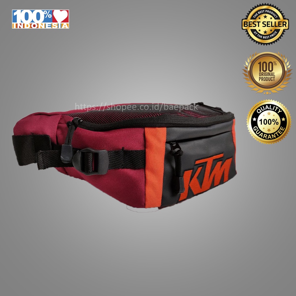 Waist Bag KTM Baepack / Tas Pinggang Pria / Tas Selempang Pria / Tas Cowok / Weistbag