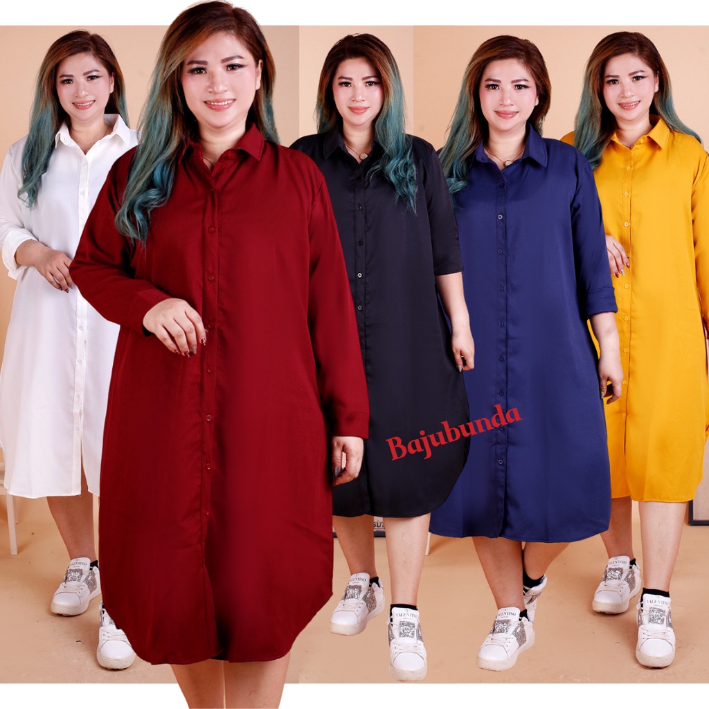 TUNIK JUMBO BIG SIZE LD 120 130 POLOS LENGAN PANJANG BAJUBUNDA LONG TUNIK