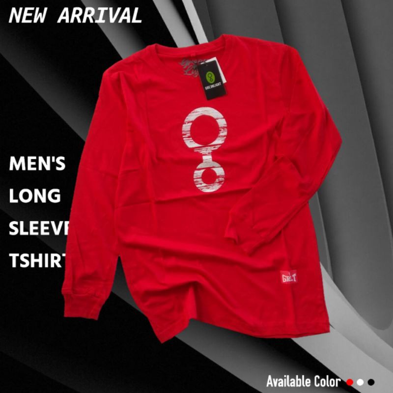 Kaos distro lengan panjang kaos pria size L XL