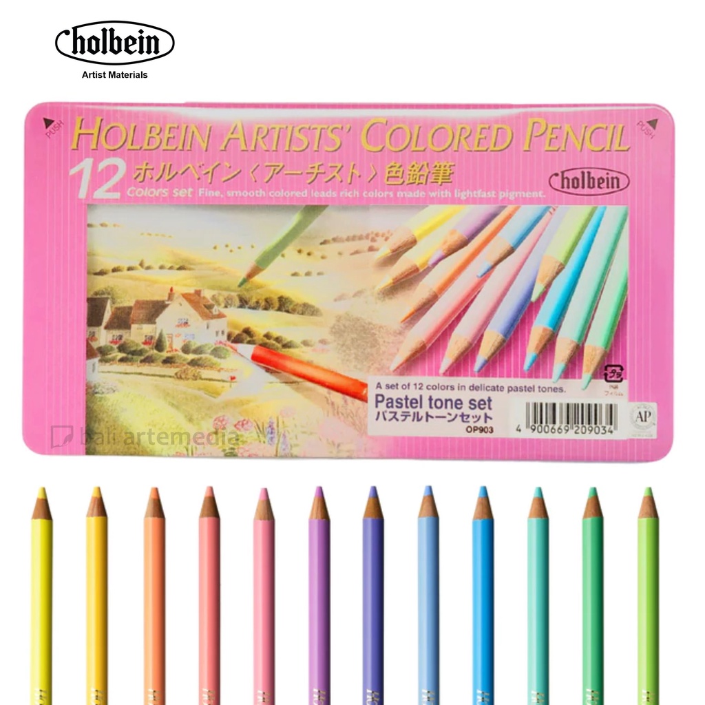 Holbein / Color Pencil Set of 12 Pastel Tone Set