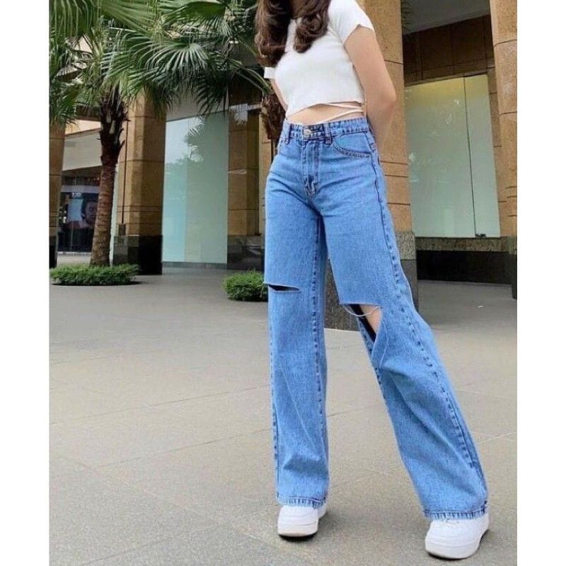 SHANA HIGHT WAIST KULOT JEANS SOBEK