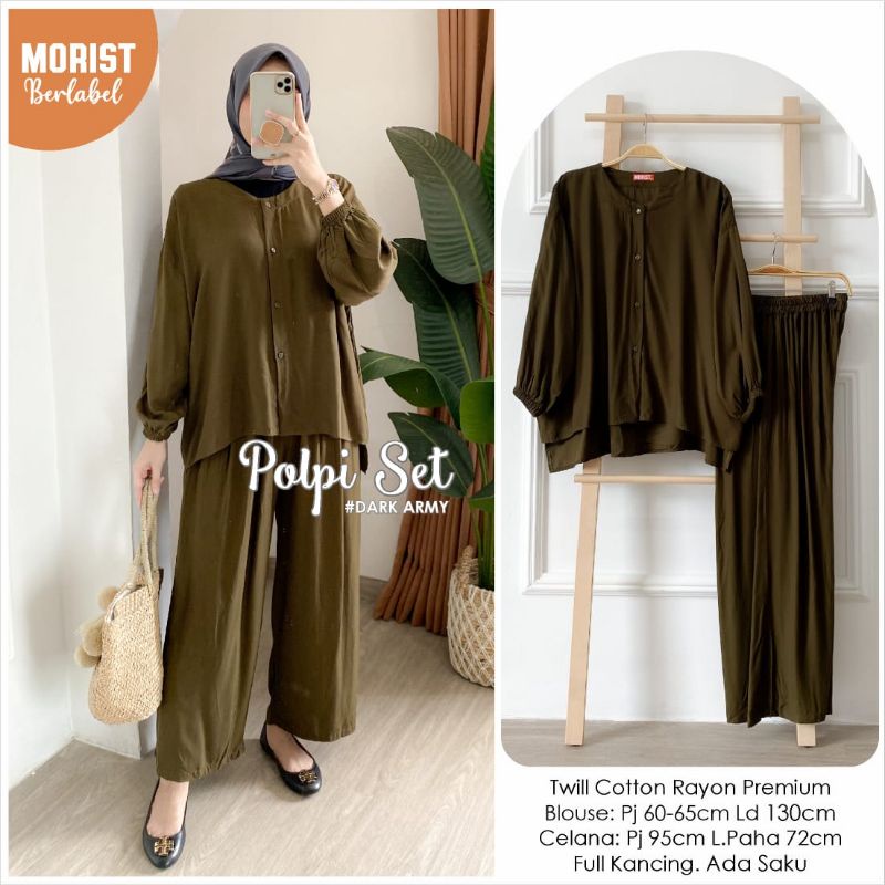 POLPI SET LD 130cm // SETELAN BAJU CELANA ORIGINAL BERLABEL // BY MORIST