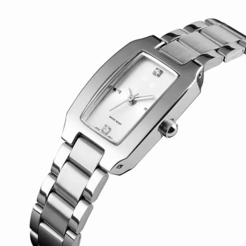 JAM TANGAN WANITA CASUAL RANTAI STAINLIS STELL MIRETE ORIGINAL TAHAN AIR JAM WANITA MODEL PERSEGI-3
