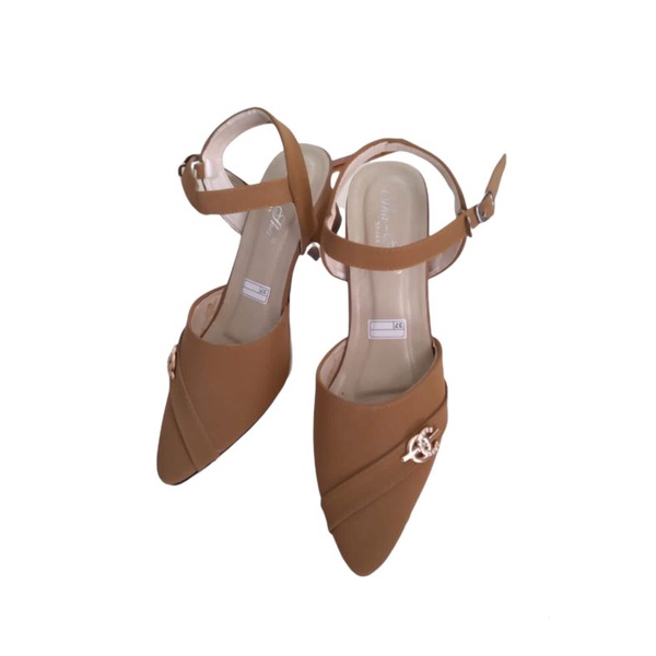 Sandal higt hils/sandal wanita hak tahu chunky sepatu hels wanita hak tahu hels