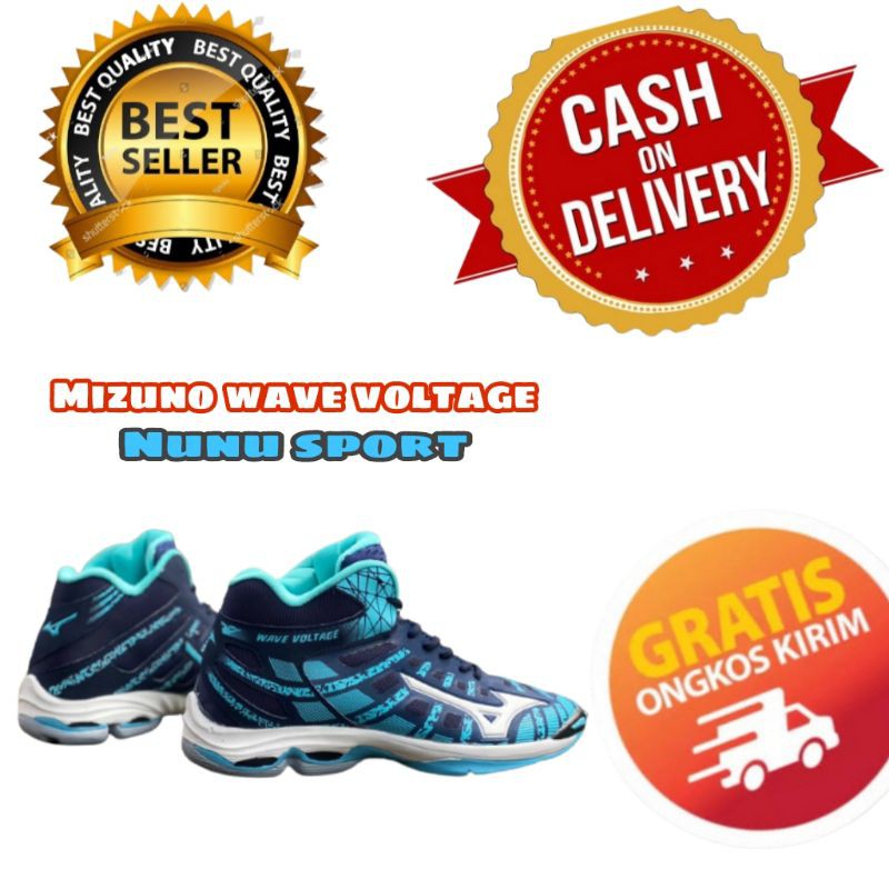 MIZUNO WAVE VOLTAGE - SEPATU VOLLY - MIZUNO WAVE VOLTAGE MID