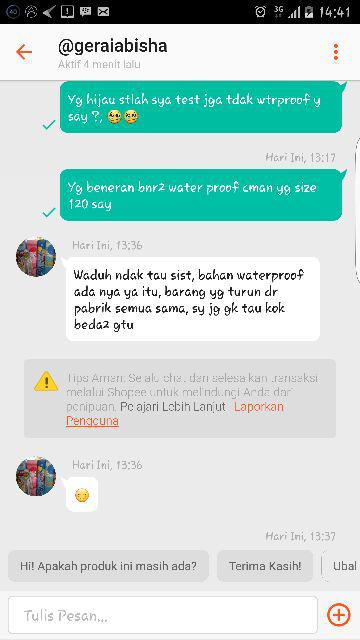 Sprei Anti Ompol  Seprei  Sepre Waterproof Polos  Seprei Anti Air - Gerai Abisha