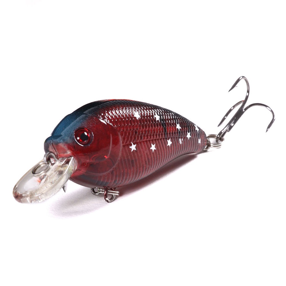 HENGJIA 1PC Crankbait short Lip Fishing Lure Floating Bionic Wobbler Crank Bait Artificial Lure Hard Bait 3D Eyes Minnow Bass Bait