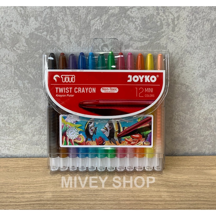 

Hari Ini Twist Crayon Mini (Krayon Putar) 12 Warna Joyko Limited