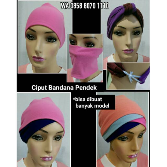 Ciput Kaos Bandana Pendek Inner Hijab