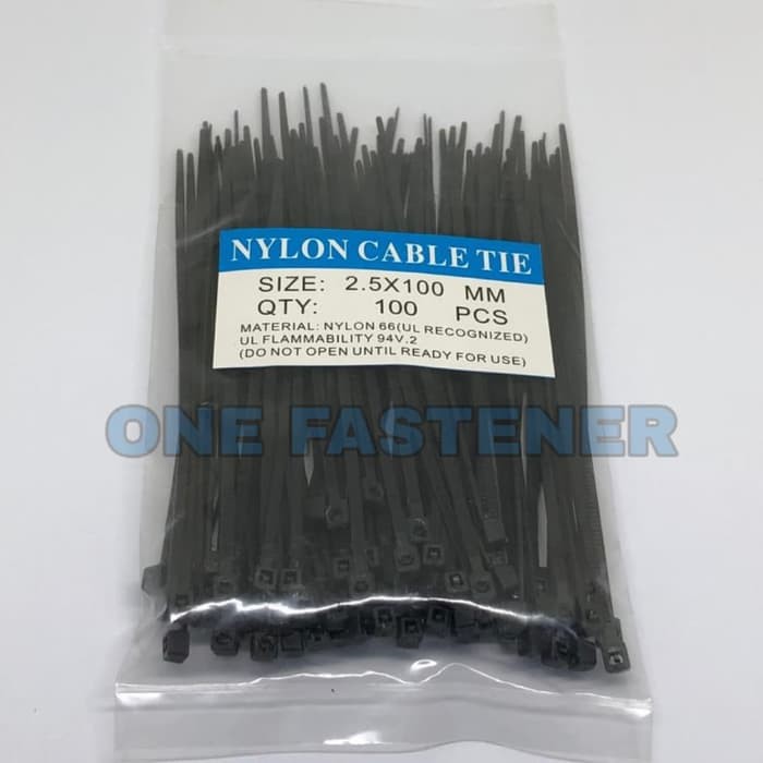 

Kabel Ties Cable Tie Kabel Tie 2.5X100 mm 10cm HITAM 100pc