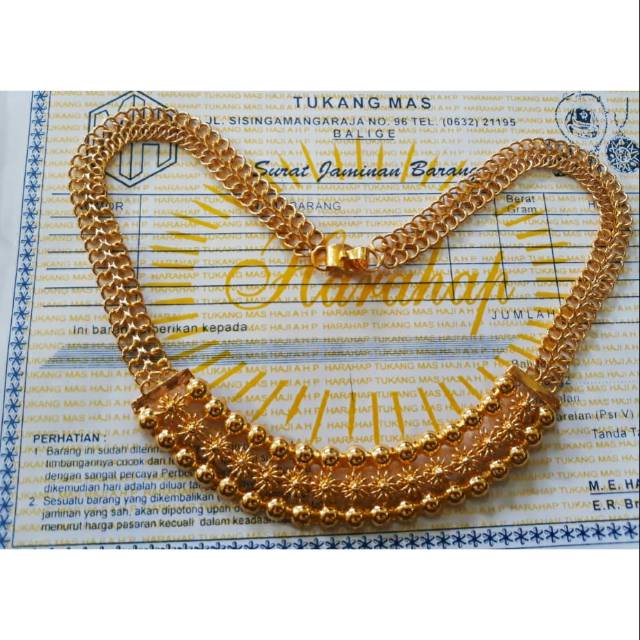 Kalung Matahari Jumbo 50 gram Emas murni London 24K kadar 99,99%