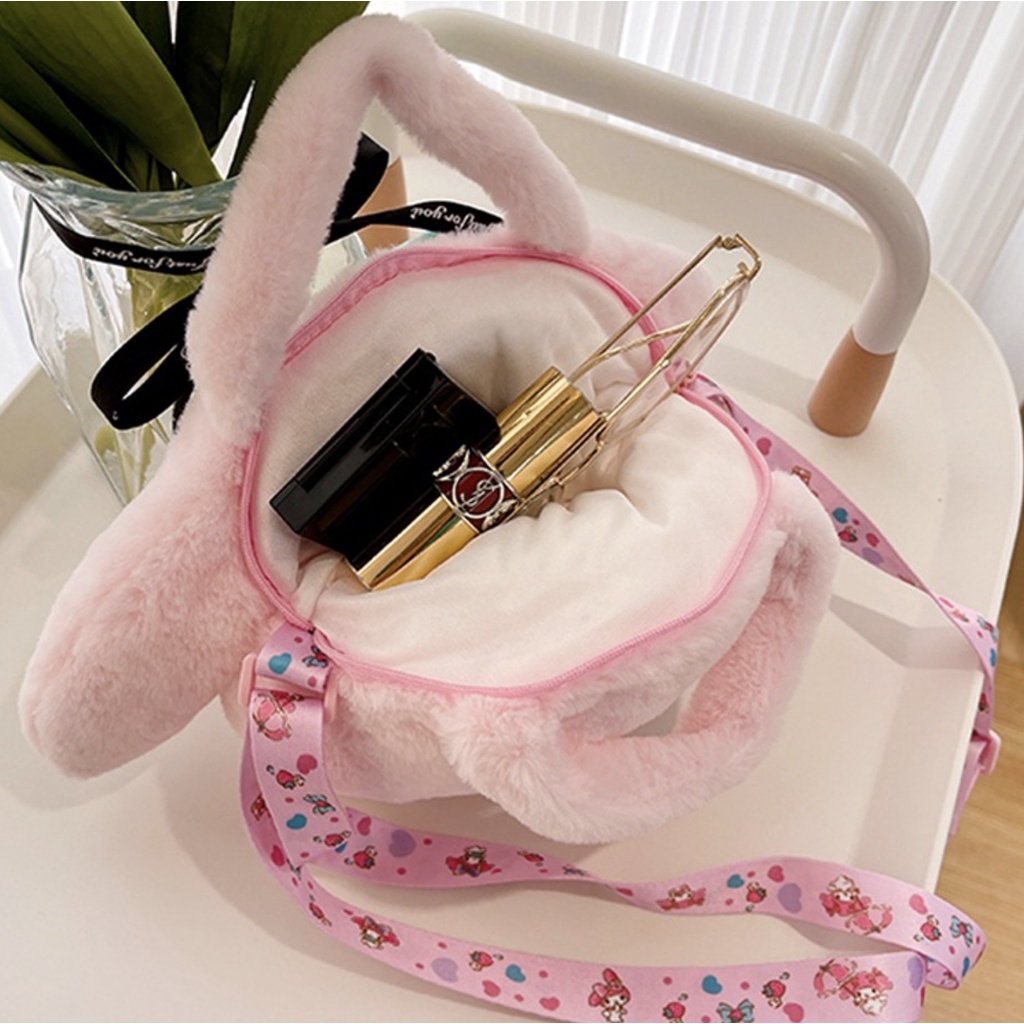 LJY69 Tas Boneka Lucu Selempang Plush Doll Head Sling Bag Impor TKM