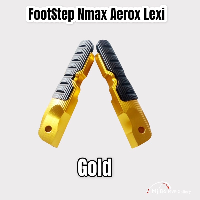 Foot Step Pijakan Kaki Belakang  Motor Nmax Aerox Lexi Bahan Full Cnc Warna Merah Gold Silver Hitam Biru