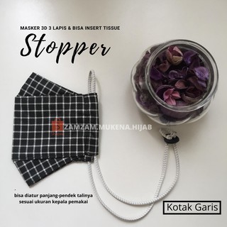 Masker Kain  3D Motif  Kombinasi Tali Stopper Shopee Indonesia