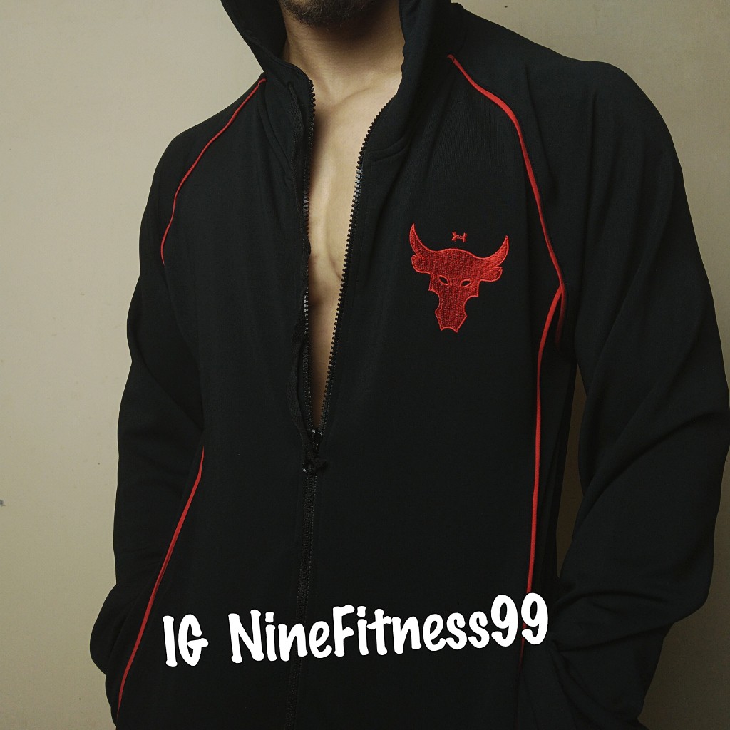 Jaket hoodie fitness UA BULL Black JKS3