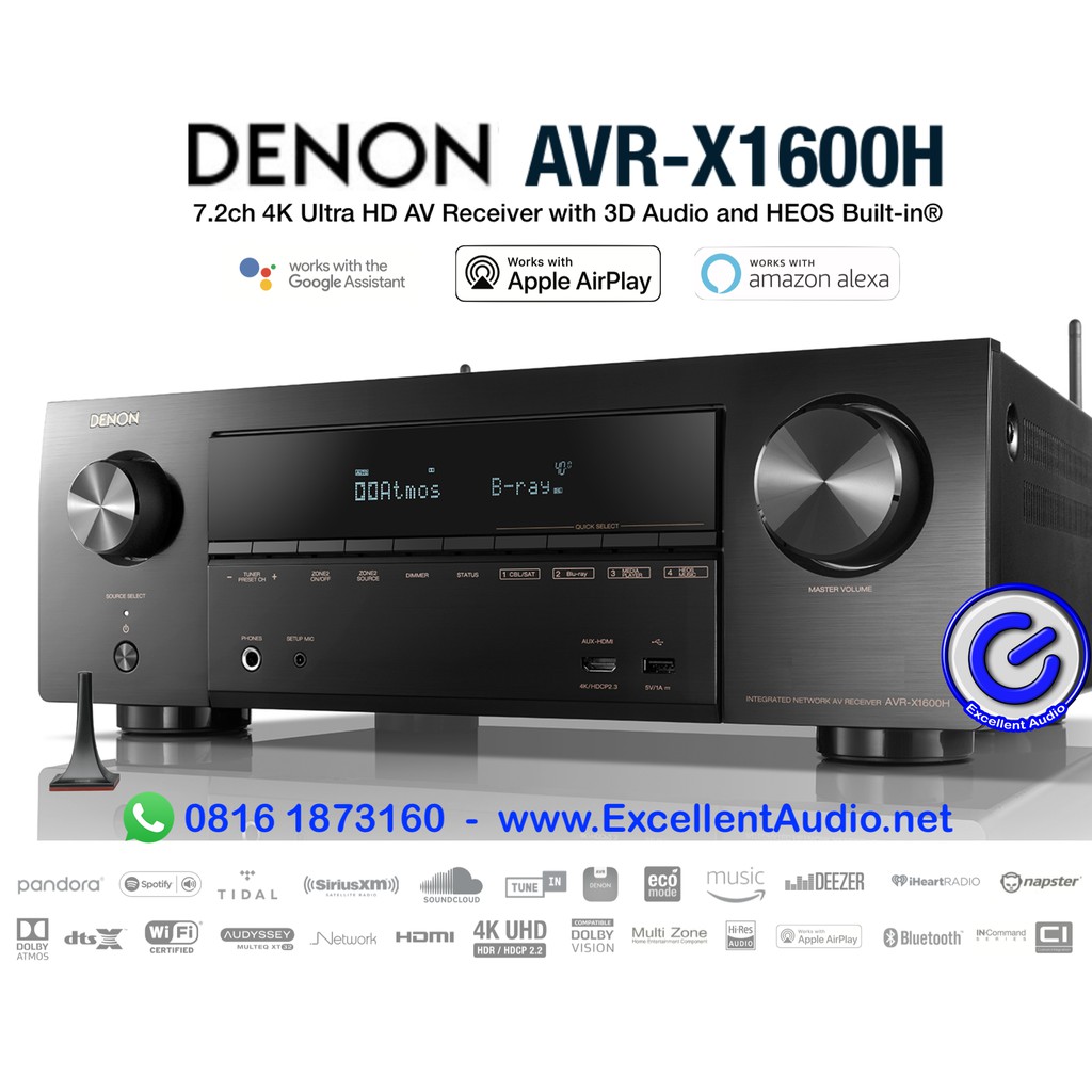 Denon AVRX1600H AVRX 1600 AVR X1600H home theatre amplifier