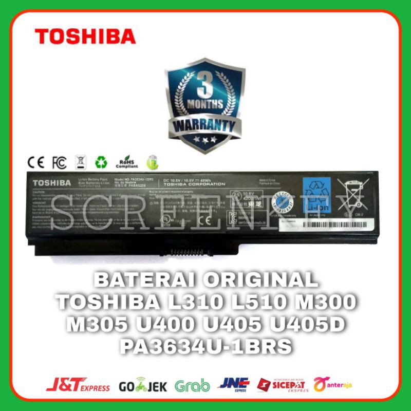 Baterai Batrai Toshiba L310 L311 L312 L315 L317 L322 M300 M301 M302 M306 M308 M310 M320 PA3634U-1BRS