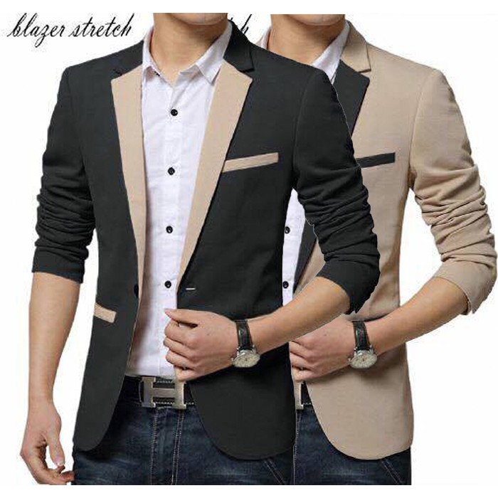 [blazer combo carian warna OT] blazer pria katun stretch