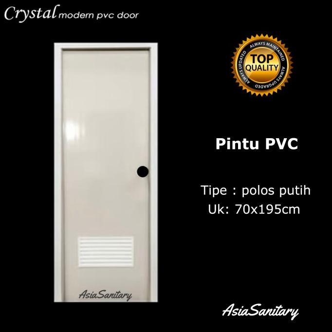 Pintu Kamar Mandi Wc Merk Crystal Polos Putih