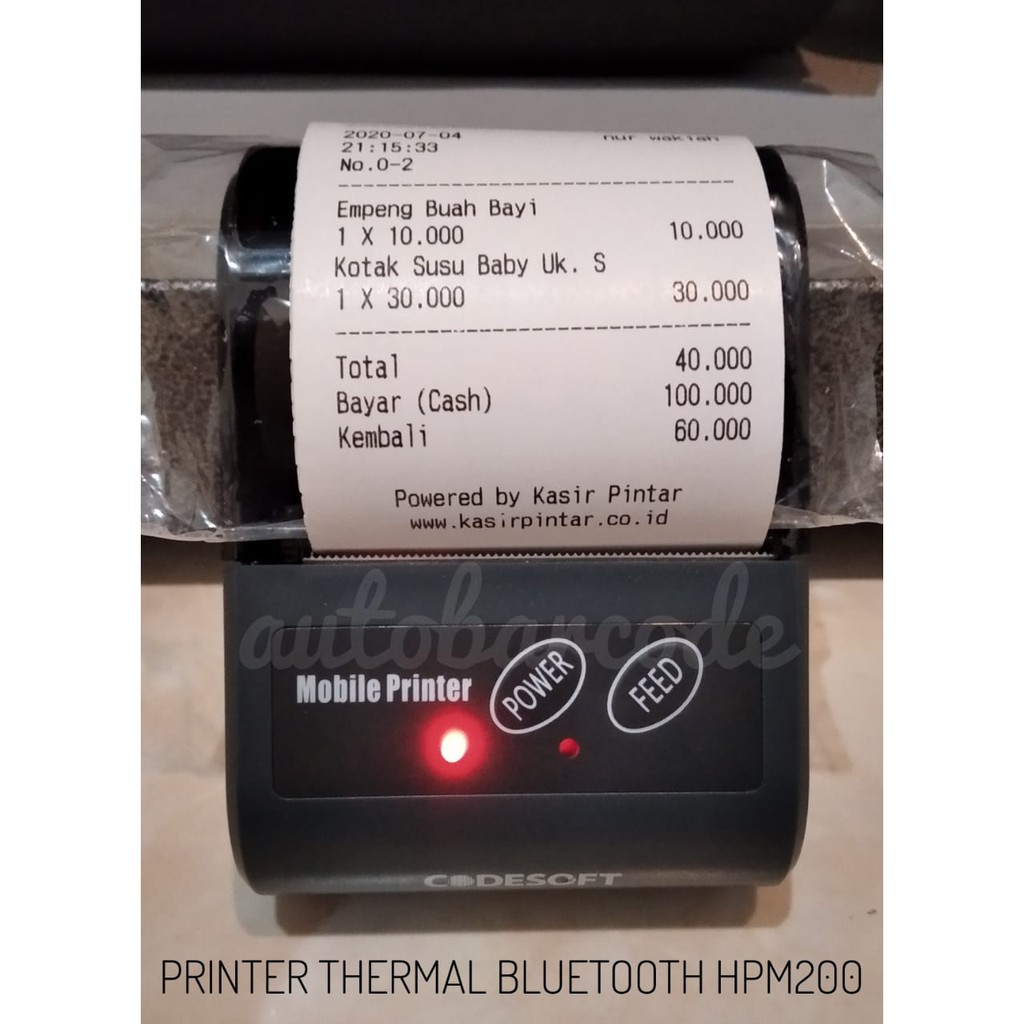 PRINTER KASIR BLUETOOTH ANDROID CODESOFT HPM200 BISA