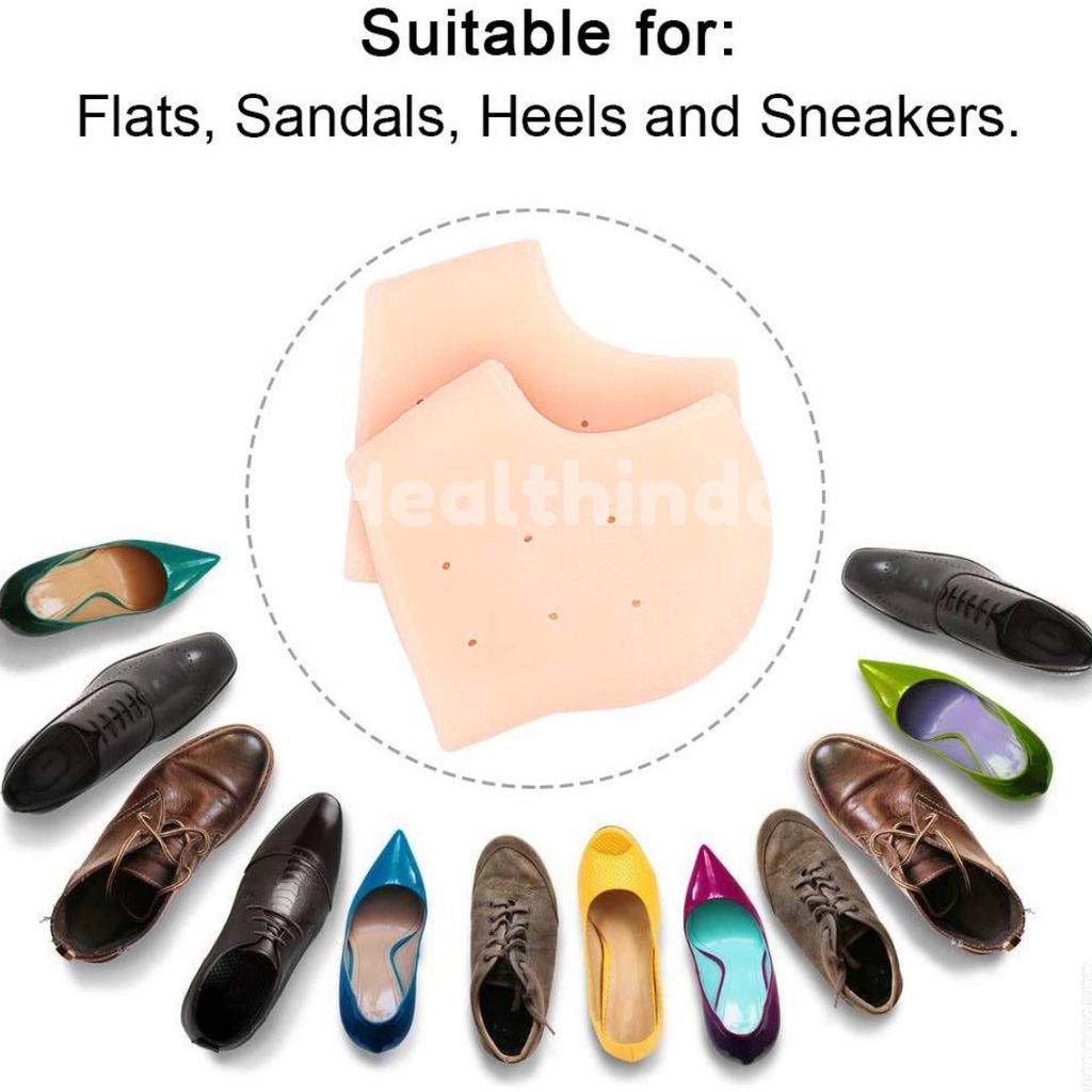 Healthindo - Pelindung Tumit Kaki Silikon Tumit Kaki Moisturizing Kaki Pencegah Kapalan Silicone Heel Protector