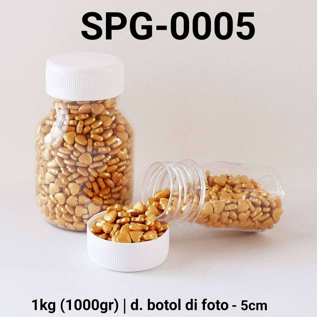 

SPG-0005 Sprinkles sprinkle sprinkel 1kg 1 kg hati emas yamama baking grosir murah sprinkles cake dekorasi mutiara trimit decoration story sprinklestory sprinklesstory sprinkle story yamama baking