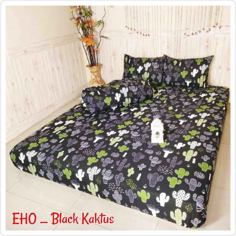 Sprei Homemade Black Kaktus Murah