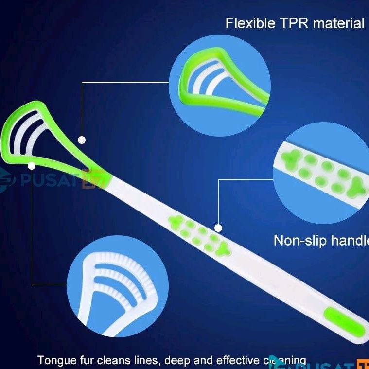 PEMBERSIH LIDAH / SIKAT LIDAH KUALITAS 2 FUNGSI / TONGUE CLEANER SCRAPER FOOD