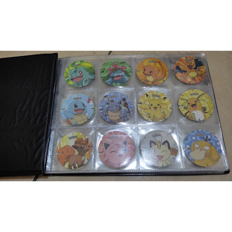 KOLEKSI TAZOS POKEMON KOIN 100 KARAKTER FULLSET PLUS ALBUM COIN