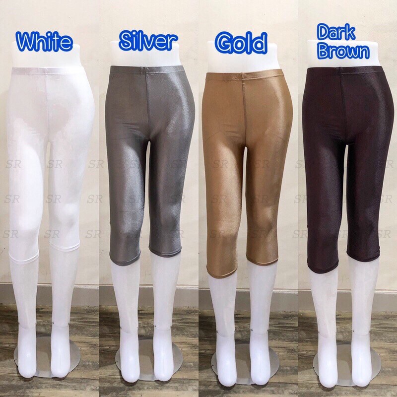 Celana Legging Kilat Glossy Metalik Polos Import Lembut Nyaman Ringan