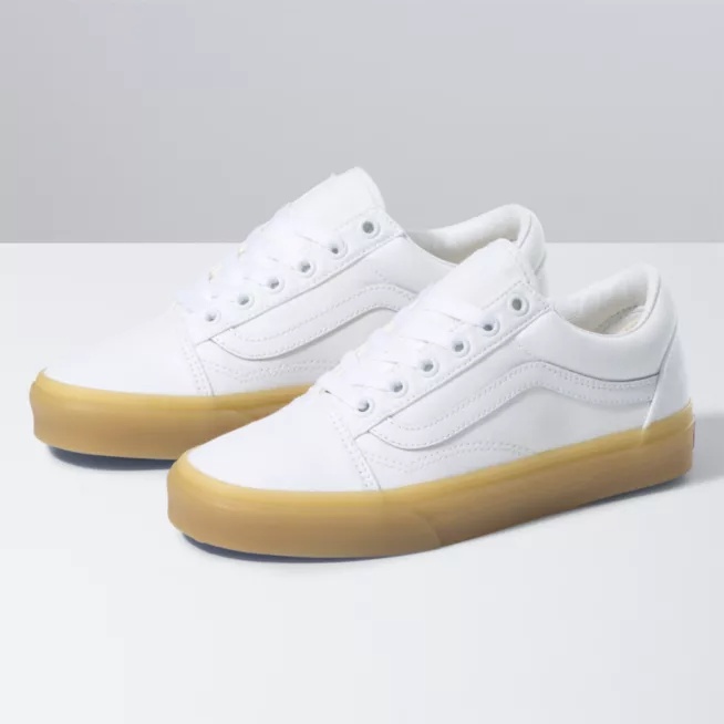 Sepatu Sneakers Pria Oldskool White Gum Sepatu Wanita Vans Murah